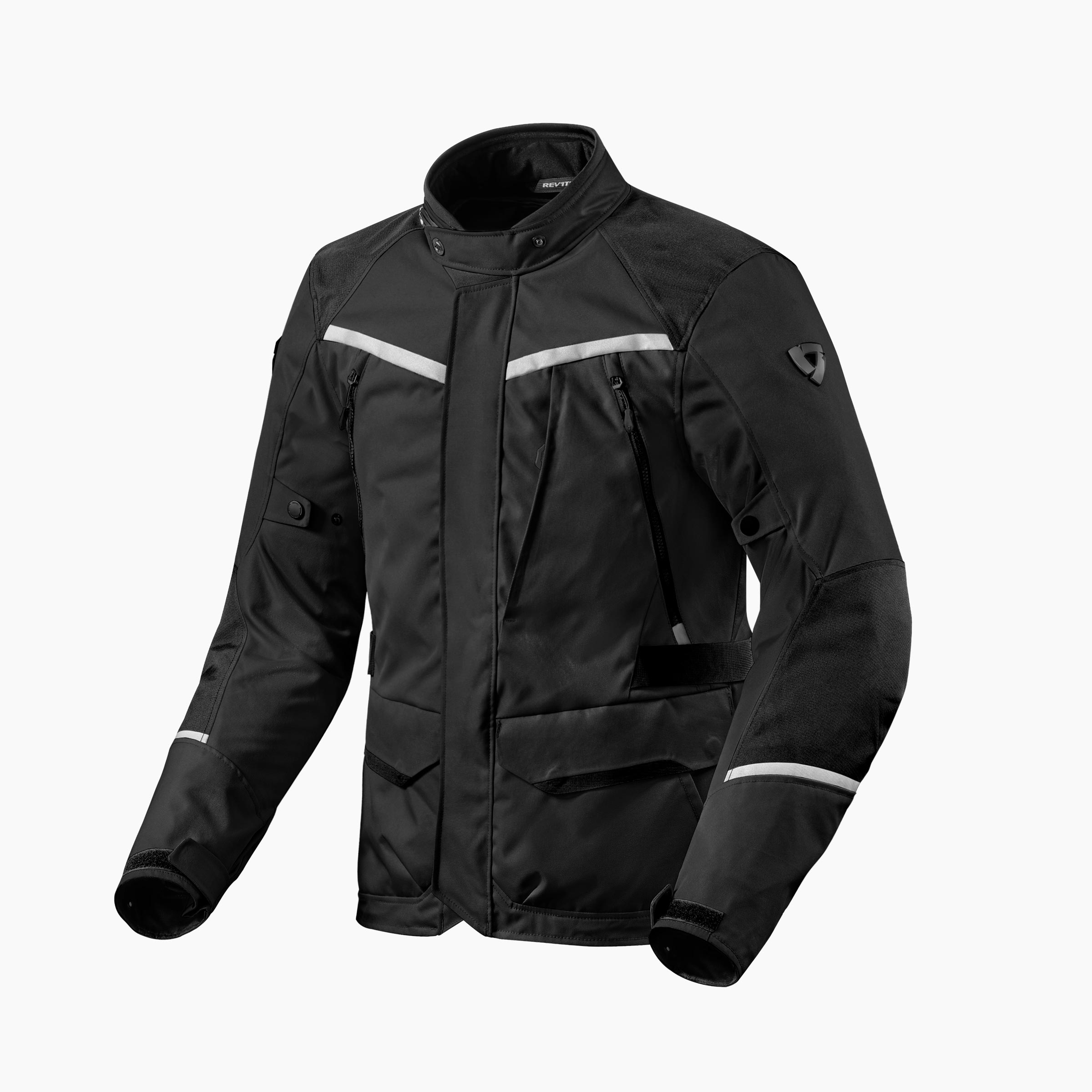Rev'it Voltiac 3 H2O Black-Silver Motorcykel jakke - S
