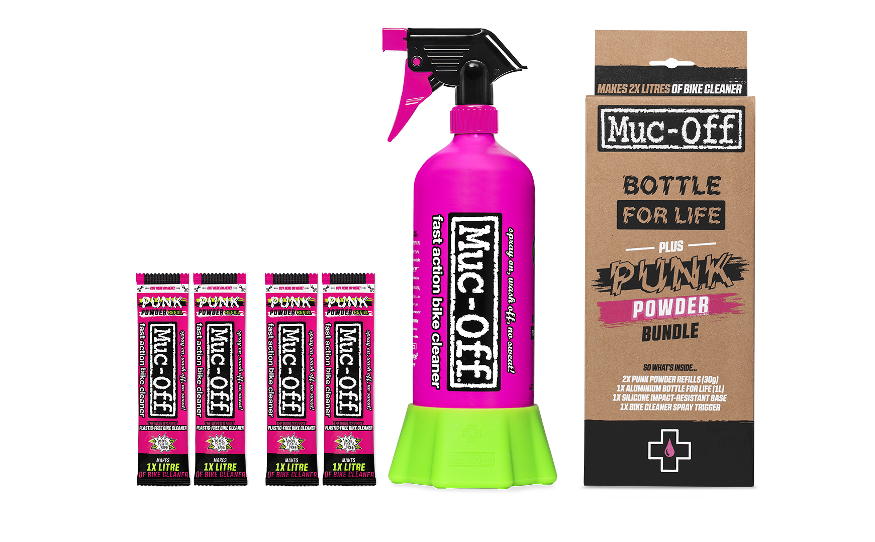 MUC-OFF Punk Powder 4 pack Alu.flaske