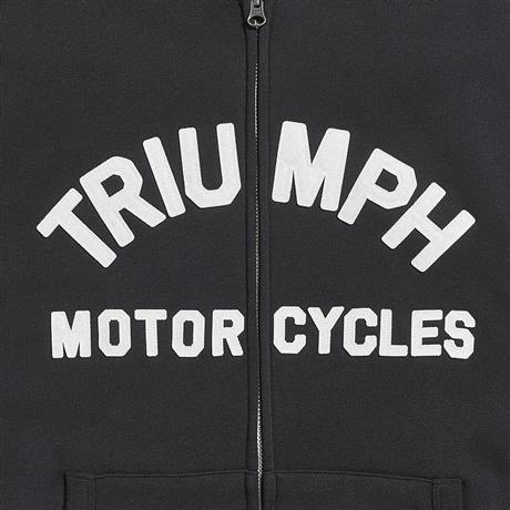Triumph LAVENHAM Sort Hættetrøje m. lynlåse - M