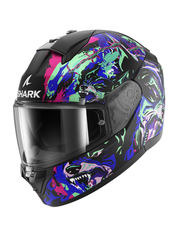 Shark RIDILL 2 RAGING BEAST Mat Black Violet Green - XS