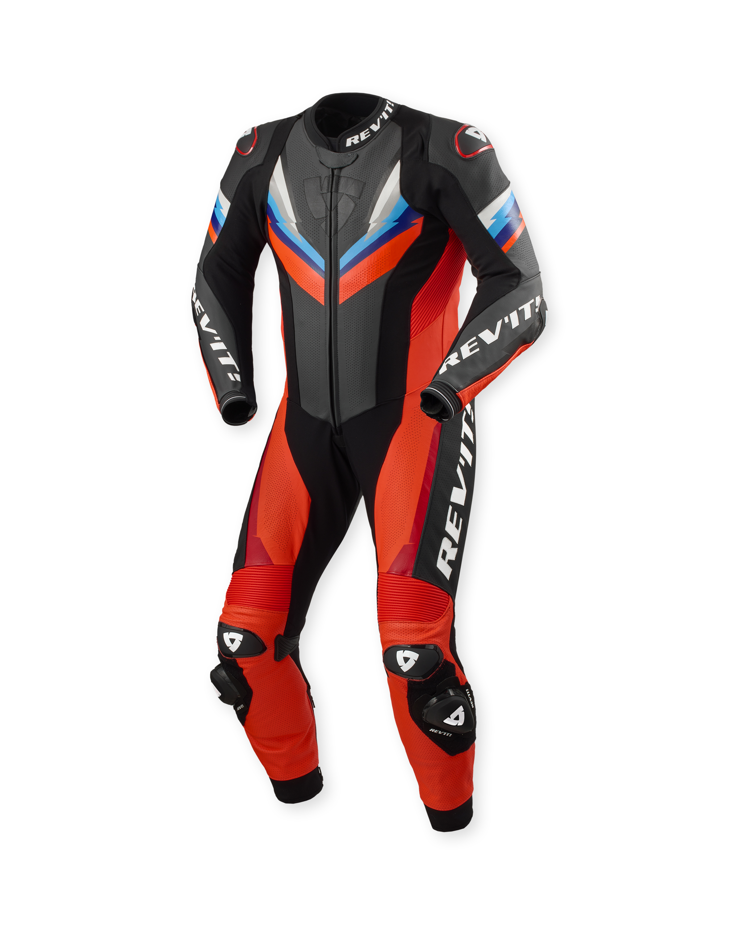 Rev'it One Piece Quantum 3 Neon Red-Black - 46
