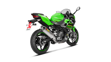 Akrapovic Kawasaki Ninja 400 18 Slip-on Line hexagonal lyddæmper i titanium (ECE godkendt)