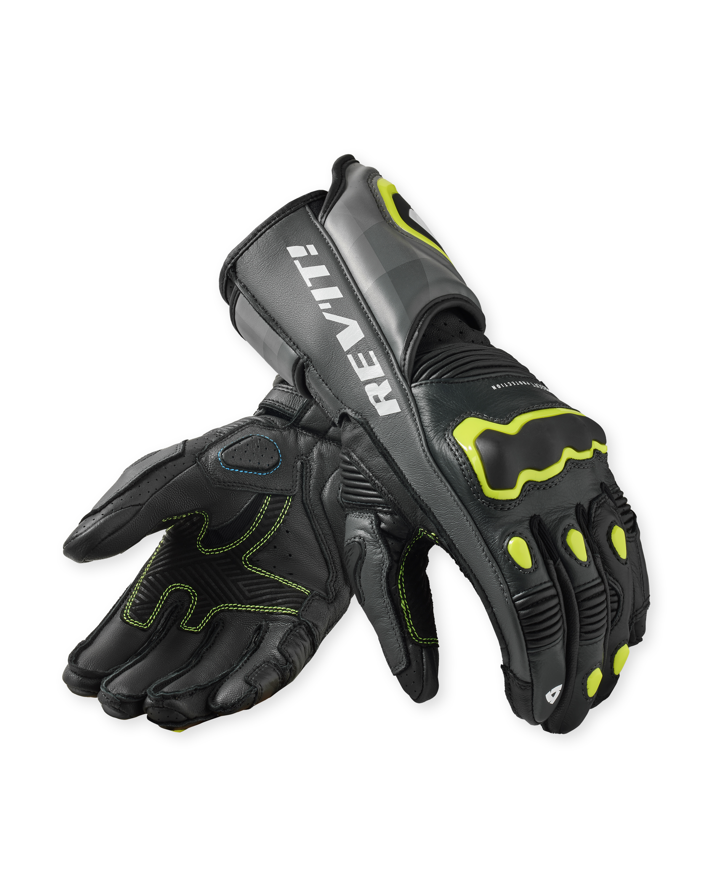 Rev'it Quantum 3 Handske Grey-Neon Yellow - S