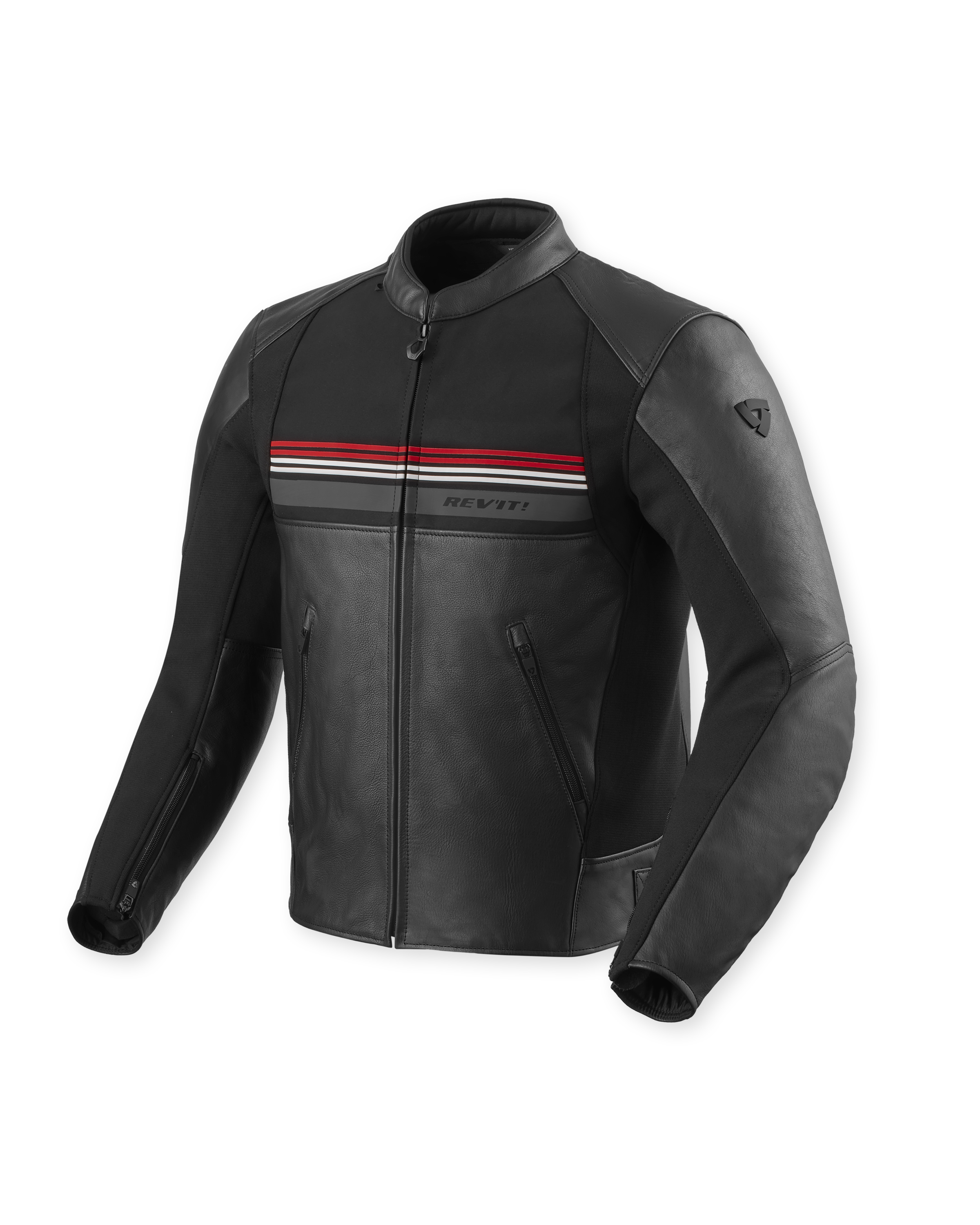 Rev'it Jacket Mile 2 - Black-Red - 46