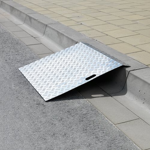 Tærskelbro, 200 kg, 800x800 mm, aluminium