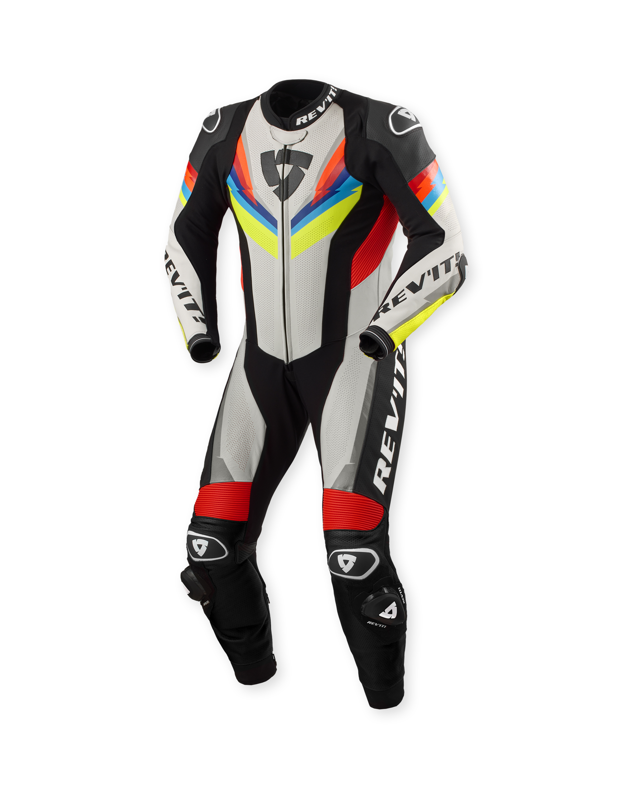 Rev'it One Piece Quantum 3 Light Grey-Neon Yellow - 46